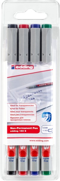 EDDING 150 non permanent Set 4 farbig