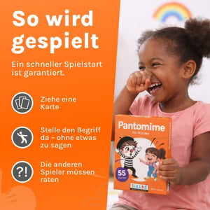 Pantomime Kartenspiel für Kinder