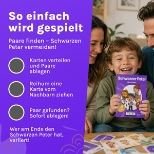 Schwarzer Peter Kartenspiel für Kinder