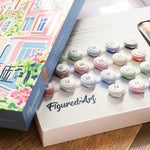 FiguredArt - Geschenset Malen nach Zahlen - London in Pastelltönen