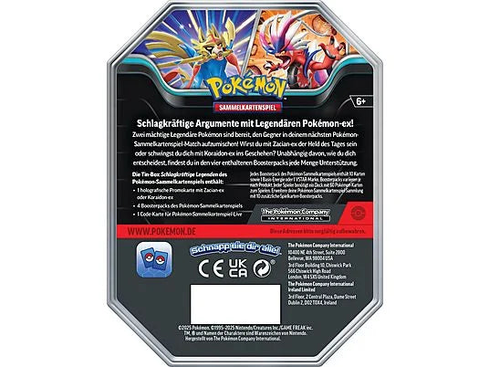 Pokémon-Sammelkartenspiel: Tin-Box Schlagkräftige Legenden: Zacian-ex
