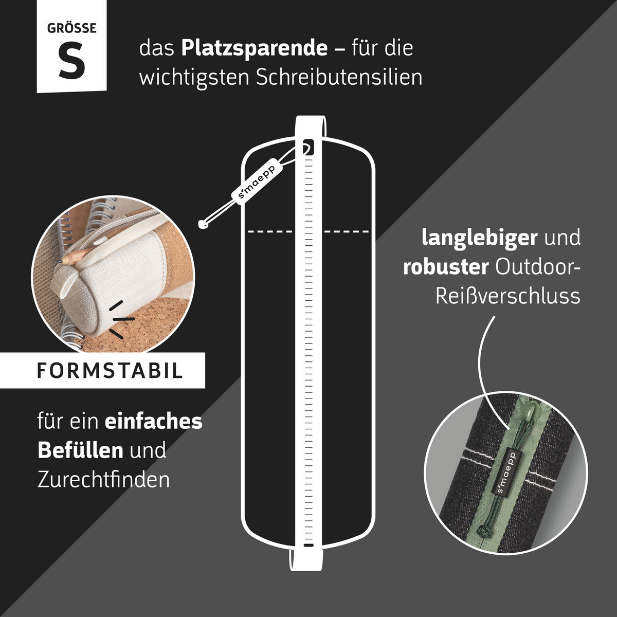 Brunnen - Schlampermäppchen s'maepp - „Deep Dive“ | dunkelgrau