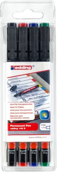 EDDING 140-S permanent pen 4 Set