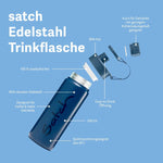 satch Rose Edelstahl Trinkflasche