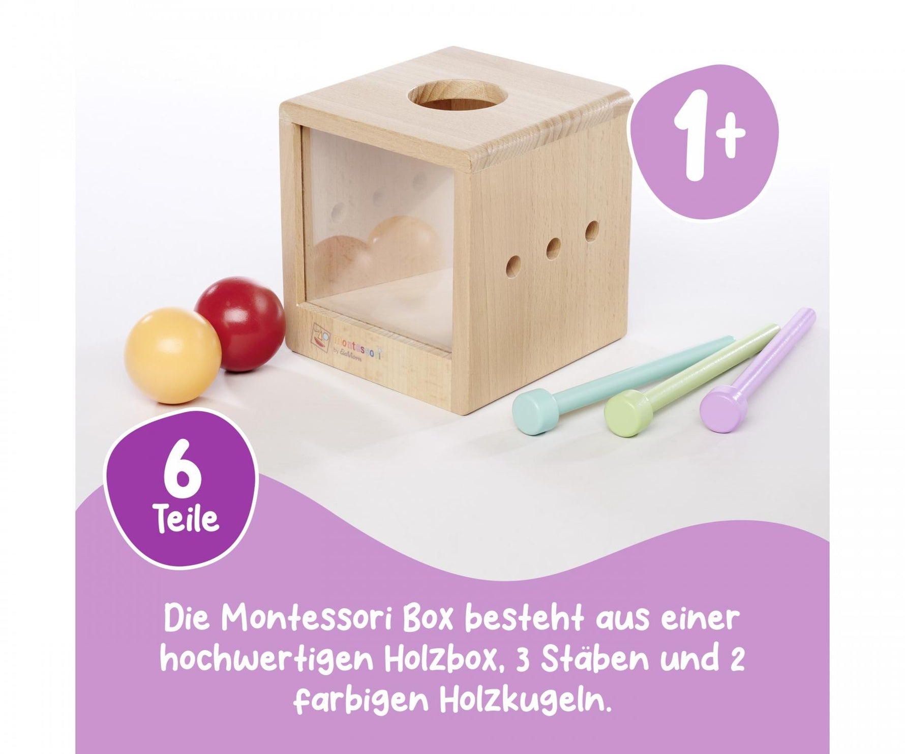 Eichhorn Montessori Box mit Kugeln
