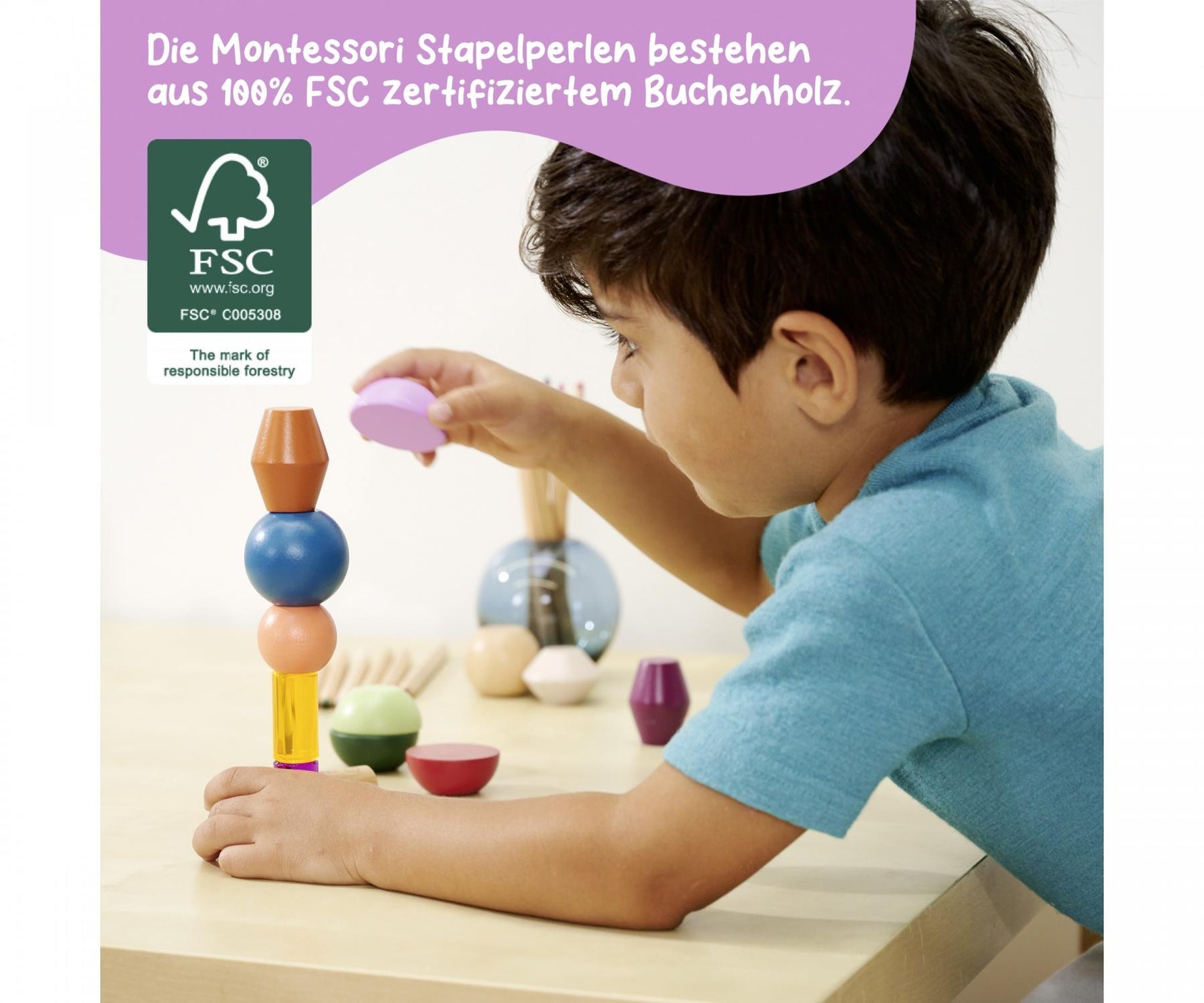 Eichhorn Montessori Stapel Perlen