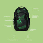 satch Match Plus Schulrucksack  Seismic Green
